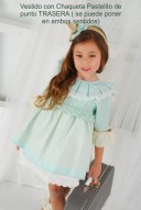 Pastel Green Linen & Tulle Layered Dress (DELIVERY 15 APRIL)