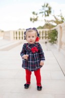 Dolce Petit Conjunto 3 Piezas Cuadros Marino & Rojo 