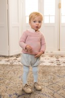 Dolce Petit Baby Boys Grey & Pale Pink 3 Piece Shorts Set