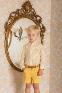 Conjunto Niño Camisa Rayas & Short Ocre