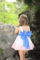 Lappepa Moda Infantil Vestido Niña Estampado Loros Mariposas