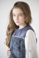 Girls Navy Blue Quilted Gilet & Gray Synthetic Fur