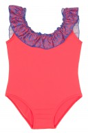 Girls Coral Pink Swimsuit 