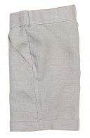 Boys White Linen Shirt & Grey Shorts Set