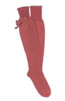 Girls Marsala Knitted Long Socks with Bow