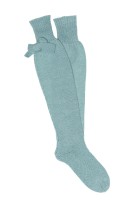 Girls Mint Knitted Long Socks with Bow
