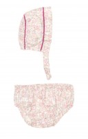 Baby Pink Ploral Print 3 Piece Dress Set 