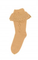 Mustard Fine Knitted Ruffle Socks