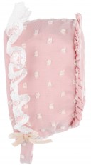 Dolce Petit Baby Girls Pale Pink Cotton Plumeti 3 Piece Dress Set