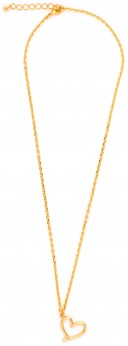 Necklace with Gold Plated Chain & Heart Pendant
