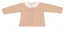 Baby Beige Pom-Poms Sweater & Pink Floral Short