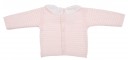 Baby Pink fine knitted sweater with ruffle collar & bow