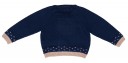 Boys Navy Blue & Beige Wool Blended Sweater 