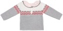 Baby Girls Grey Sweater & Striped Shorts Set