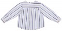 Boys White & Blue Striped Shirt & Navy Blue Shorts Set