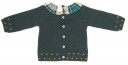Baby Green Spaniel Sweater & Tartan Shorts Set