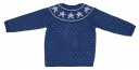 Baby Boys Navy Blue & Grey Stars Knitted Sweater