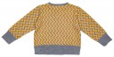 Mustard & Gray Zig-Zag Knitted Sweater