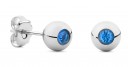 Missbaby Pendientes Fabriola Esfera Chapada Plata & Cristal Swarovski 