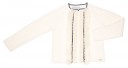 Ivory Knitted Cardigan With Synthetic Fur & Pearls