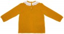 Girls Mustard Knitted Sweater & Blue Shorts Set