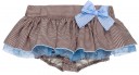 Girls Blue & Brown 3 Piece Skirt Set
