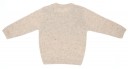 Boys Beige Wool Sweater with Intarsia Woven Pattern