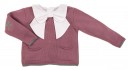  Dark Dusky Pink Knitted Sweater with Star Elbow Patch