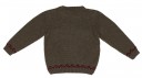 Green & Beige Merino Reindeer Sweater 