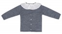 Baby Gray & Ivory Sweater & Corduroy Shorts Set 