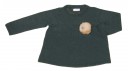 Girls Bottle Green Knitted Sweater with fur pom-pom