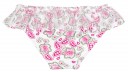 Girls Pink & White Paisley Tulle Ruffle Bikini