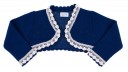 Blue & White Knitted Bolero Cardigan 