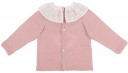 Baby Girls Pink Heart Sweater & Blue Striped Shorts Set