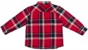 Boys Red Checked Shirt & Dark Blue Trousers Set