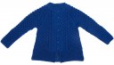 Blue Knitted Wool Sweater with Swarovski Elements