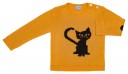 Boys Mustard & Black Cat Knitted Sweater