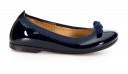 Girls Navy Pumps with Suede Bow