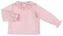 Baby Girls Pink Polka Shirt & Grey Shortie Set