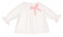 Baby Girls Ivory Blouse & Pale Pink Tartan Shorts Set