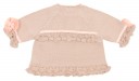 Beige & Pastel Pink Cotton Knitted Sweater