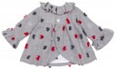 Baby Girls Grey & Burgundy Polka 2 Piece Dress Set