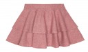 Girls Pink Melange Layered Skirt