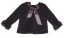 Girls Dark Gray Sweater & Skull Print Skirt Set 