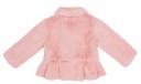 Baby Girls Pink Synthetic Fur Peplum Coat 