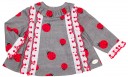 Baby Girls Grey Ladybug Print Dress Set