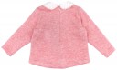 Girls Pink Sweater & Ivory Donkey Print Ruffle Shorts Set