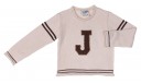 Boys Beige & Chocolate J Knitted Sweater