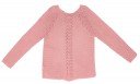 Pale Pink Knitted Sweater & Cardigan with Satin Bows