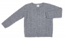 Grey Braided Knit Cardigan 
